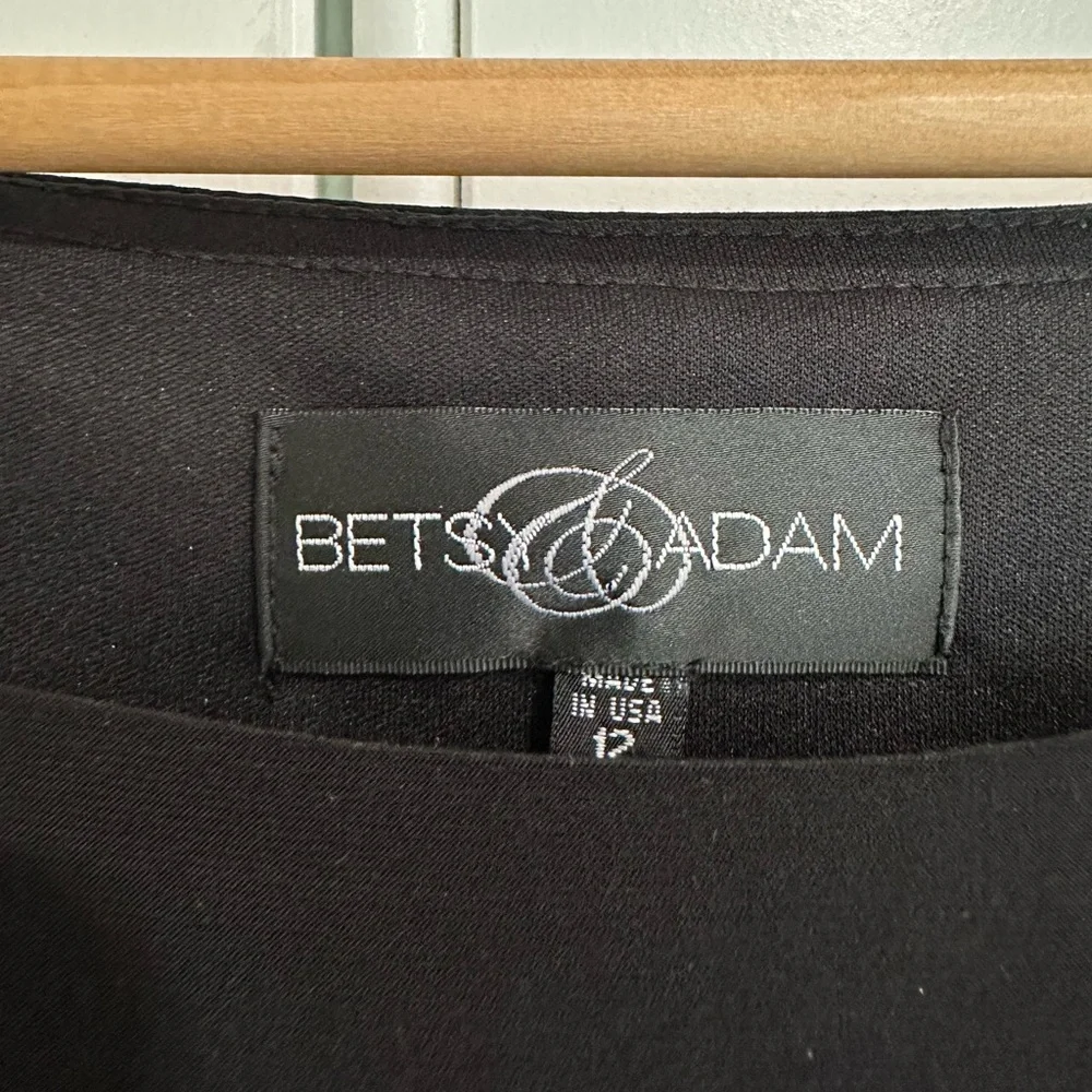 Betsy & Adam Black Batwing Sleeve Mini Dress - Picture 5 of 5